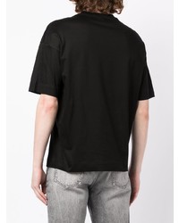 T-shirt à col rond imprimé noir Emporio Armani