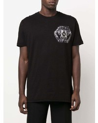 T-shirt à col rond imprimé noir Philipp Plein