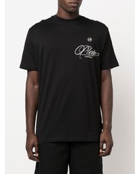 T-shirt à col rond imprimé noir Philipp Plein