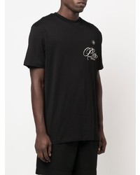 T-shirt à col rond imprimé noir Philipp Plein