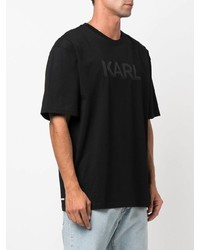 T-shirt à col rond imprimé noir Karl Lagerfeld