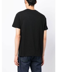 T-shirt à col rond imprimé noir A.P.C.