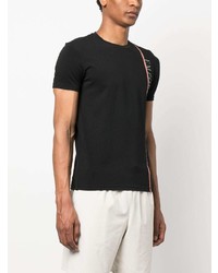 T-shirt à col rond imprimé noir Emporio Armani