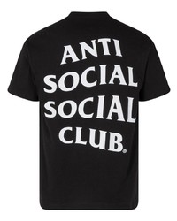 T-shirt à col rond imprimé noir Anti Social Social Club