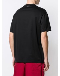 T-shirt à col rond imprimé noir Emporio Armani