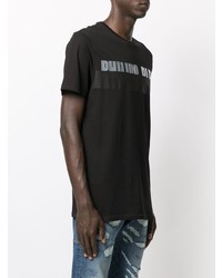 T-shirt à col rond imprimé noir Philipp Plein