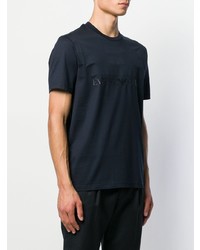 T-shirt à col rond imprimé noir Emporio Armani