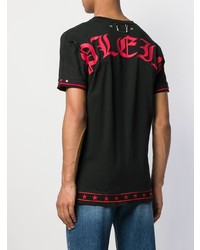 T-shirt à col rond imprimé noir Philipp Plein