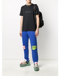 T-shirt à col rond imprimé noir MSGM