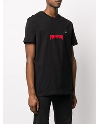 T-shirt à col rond imprimé noir Philipp Plein