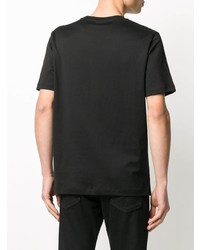 T-shirt à col rond imprimé noir Emporio Armani