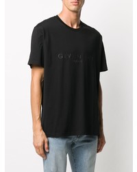 T-shirt à col rond imprimé noir Givenchy