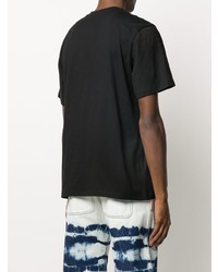 T-shirt à col rond imprimé noir MSGM