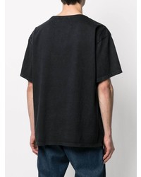 T-shirt à col rond imprimé noir Rhude