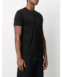 T-shirt à col rond imprimé noir Emporio Armani