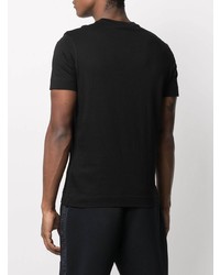 T-shirt à col rond imprimé noir Emporio Armani