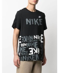 T-shirt à col rond imprimé noir Nike