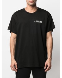 T-shirt à col rond imprimé noir Amiri