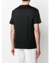 T-shirt à col rond imprimé noir Emporio Armani