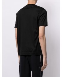 T-shirt à col rond imprimé noir Emporio Armani