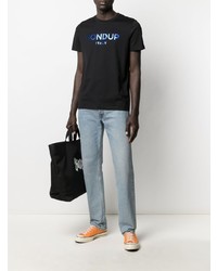 T-shirt à col rond imprimé noir Dondup