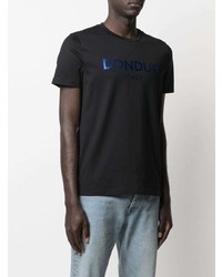 T-shirt à col rond imprimé noir Dondup