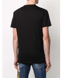 T-shirt à col rond imprimé noir DSQUARED2