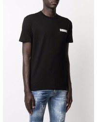 T-shirt à col rond imprimé noir DSQUARED2