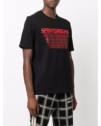 T-shirt à col rond imprimé noir Sprayground