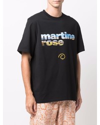 T-shirt à col rond imprimé noir Martine Rose