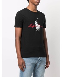 T-shirt à col rond imprimé noir Polo Ralph Lauren