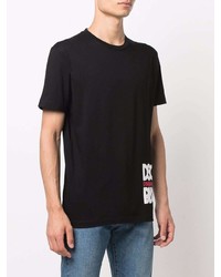 T-shirt à col rond imprimé noir DSQUARED2