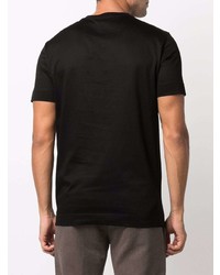 T-shirt à col rond imprimé noir Emporio Armani