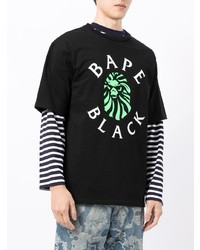 T-shirt à col rond imprimé noir BAPE BLACK *A BATHING APE®