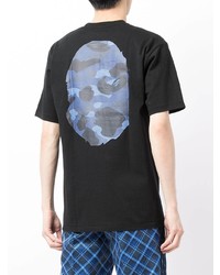 T-shirt à col rond imprimé noir A Bathing Ape