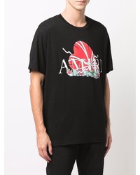 T-shirt à col rond imprimé noir Amiri