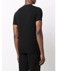 T-shirt à col rond imprimé noir Dondup