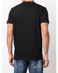 T-shirt à col rond imprimé noir DSQUARED2