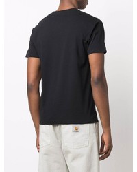 T-shirt à col rond imprimé noir Stone Island