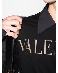 T-shirt à col rond imprimé noir Valentino