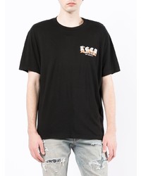 T-shirt à col rond imprimé noir Amiri