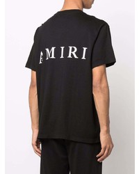 T-shirt à col rond imprimé noir Amiri