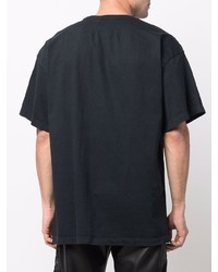 T-shirt à col rond imprimé noir Rhude