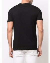 T-shirt à col rond imprimé noir Emporio Armani