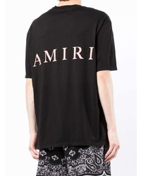 T-shirt à col rond imprimé noir Amiri