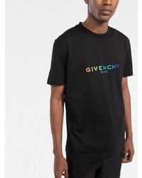 T-shirt à col rond imprimé noir Givenchy