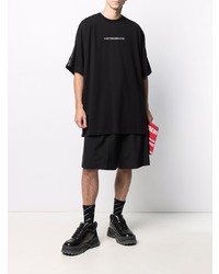 T-shirt à col rond imprimé noir Vetements