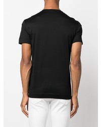 T-shirt à col rond imprimé noir Emporio Armani