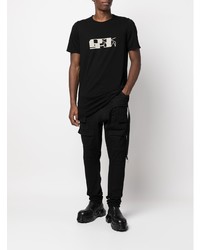 T-shirt à col rond imprimé noir Rick Owens DRKSHDW