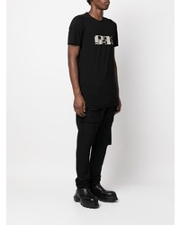 T-shirt à col rond imprimé noir Rick Owens DRKSHDW